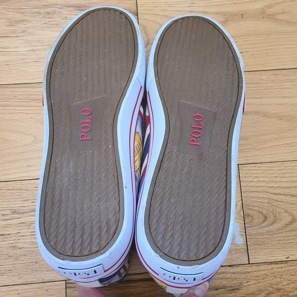 Polo Ralph Lauren Sneakers Men’s 14 Solomon II Chariots  Canvas America USA Flag - Picture 10 of 11